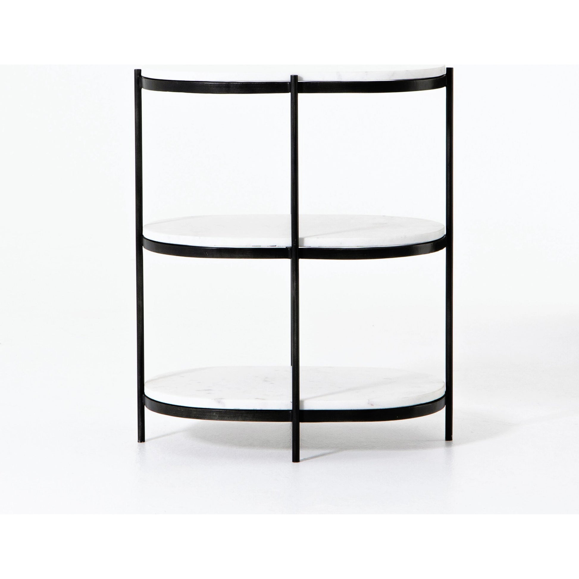 Felix Oval Nightstand by Four Hands. Made from iron, solid marble in a modern style.