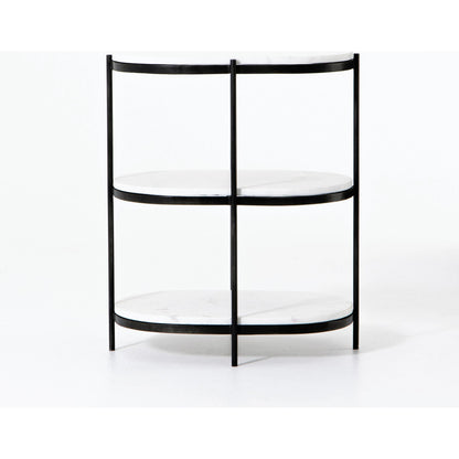 Felix Oval Nightstand by Four Hands. Made from iron, solid marble in a modern style.