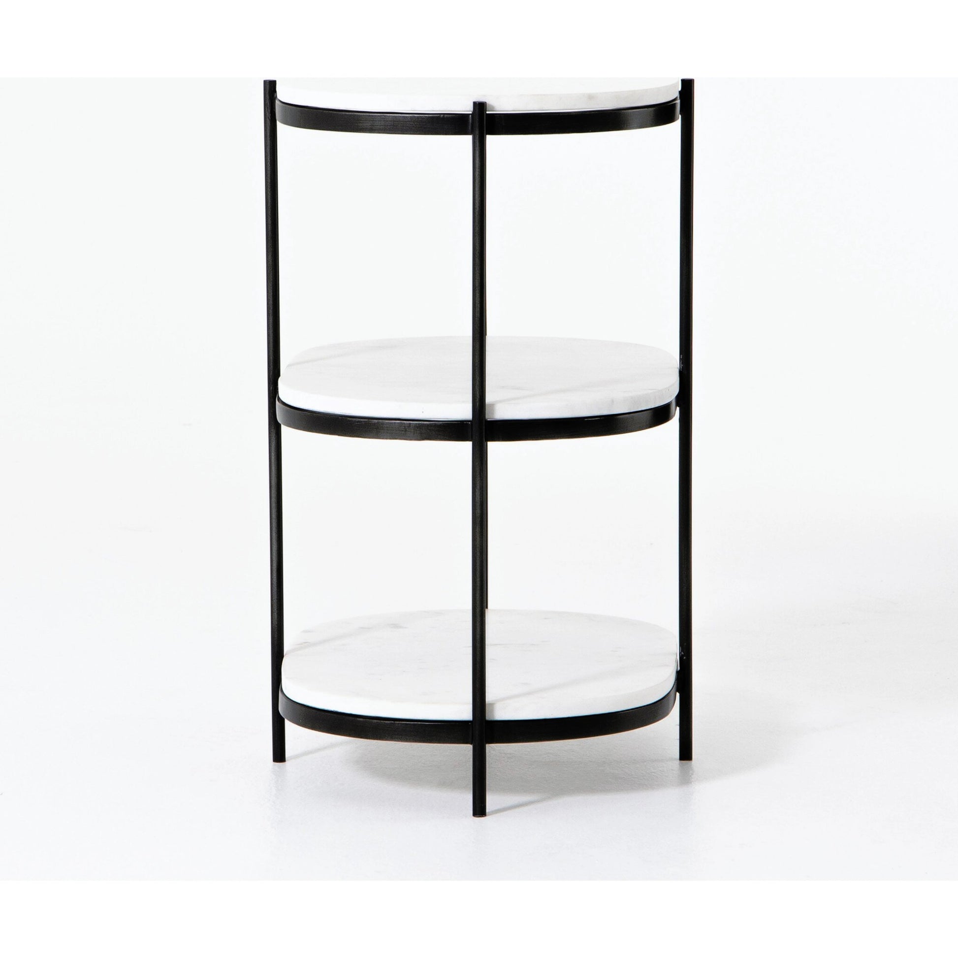 Felix Oval Nightstand by Four Hands. Made from iron, solid marble in a modern style.