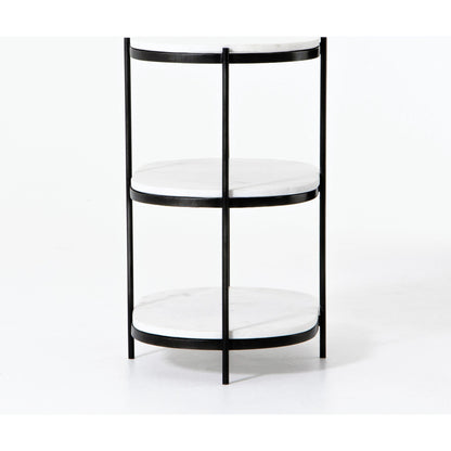 Felix Oval Nightstand by Four Hands. Made from iron, solid marble in a modern style.