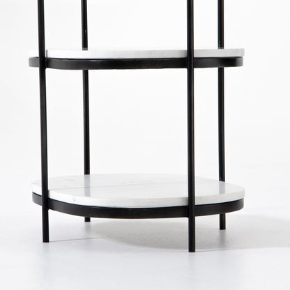Felix Oval Nightstand by Four Hands. Made from iron, solid marble in a modern style.