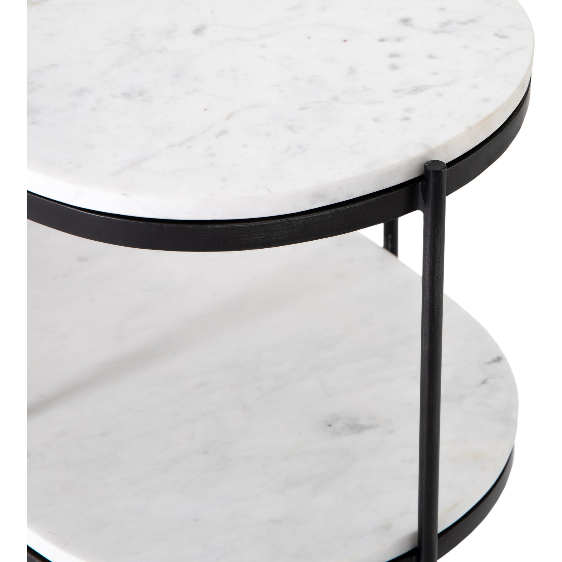 Felix Oval Nightstand by Four Hands. Made from iron, solid marble in a modern style.