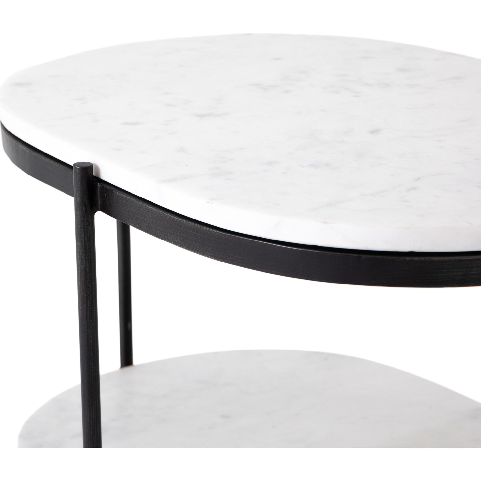 Felix Oval Nightstand by Four Hands. Made from iron, solid marble in a modern style.