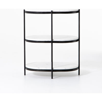 Felix Oval Nightstand by Four Hands. Made from iron, solid marble in a modern style.