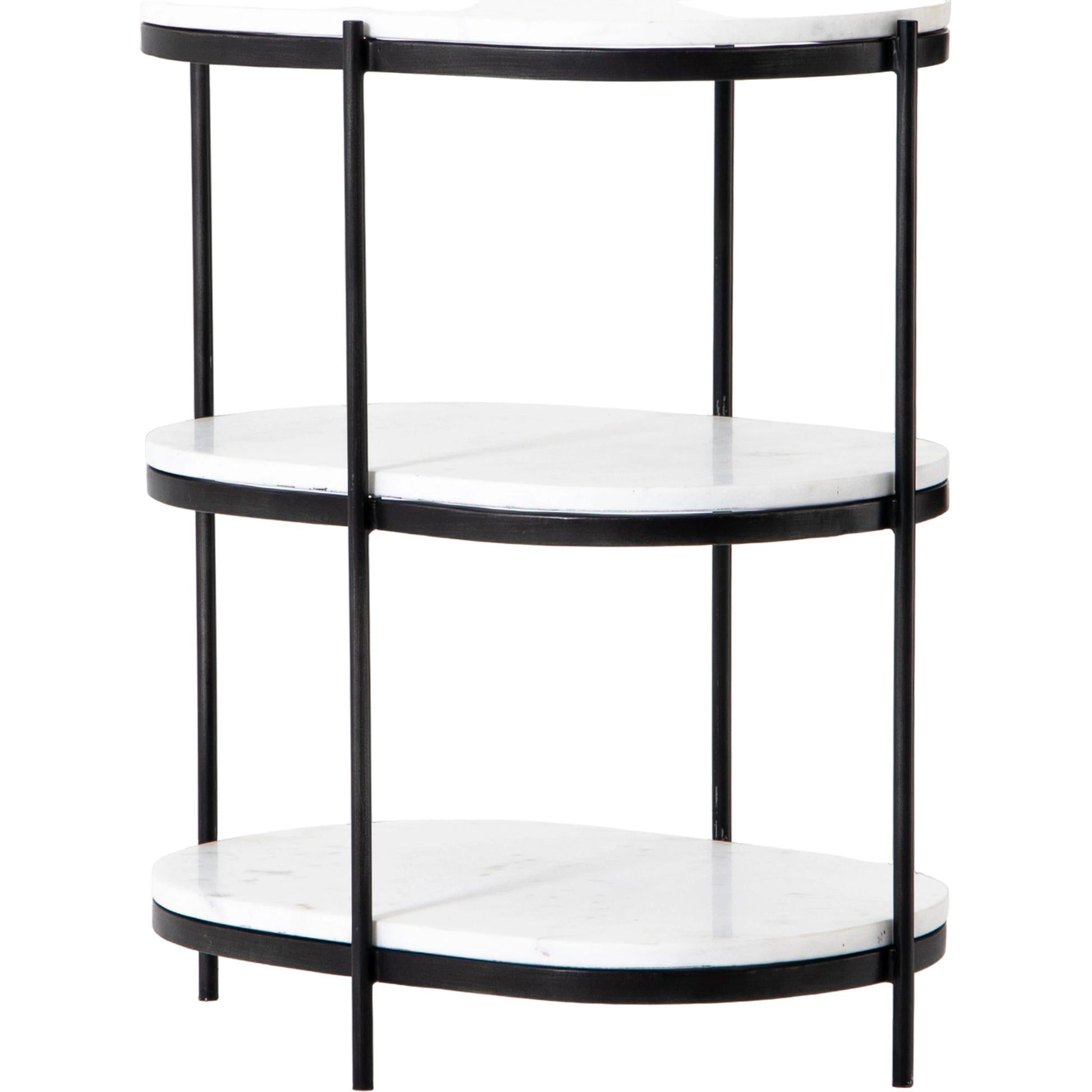 Felix Oval Nightstand by Four Hands. Made from iron, solid marble in a modern style.