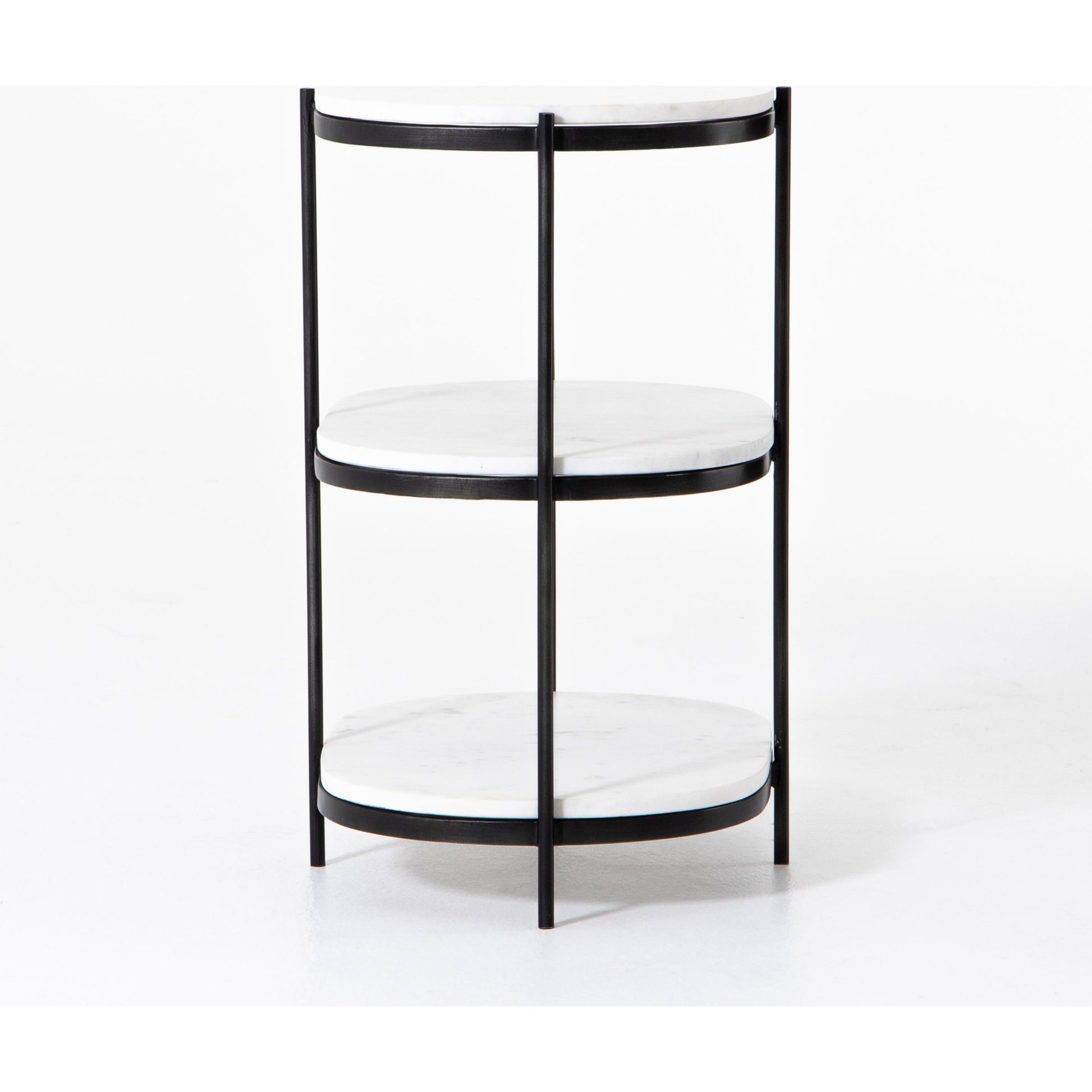Felix Oval Nightstand by Four Hands. Made from iron, solid marble in a modern style.