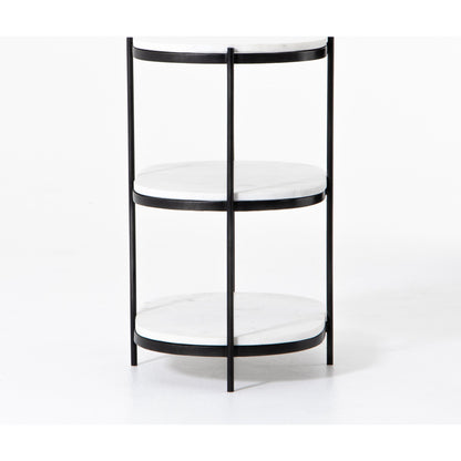 Felix Oval Nightstand by Four Hands. Made from iron, solid marble in a modern style.