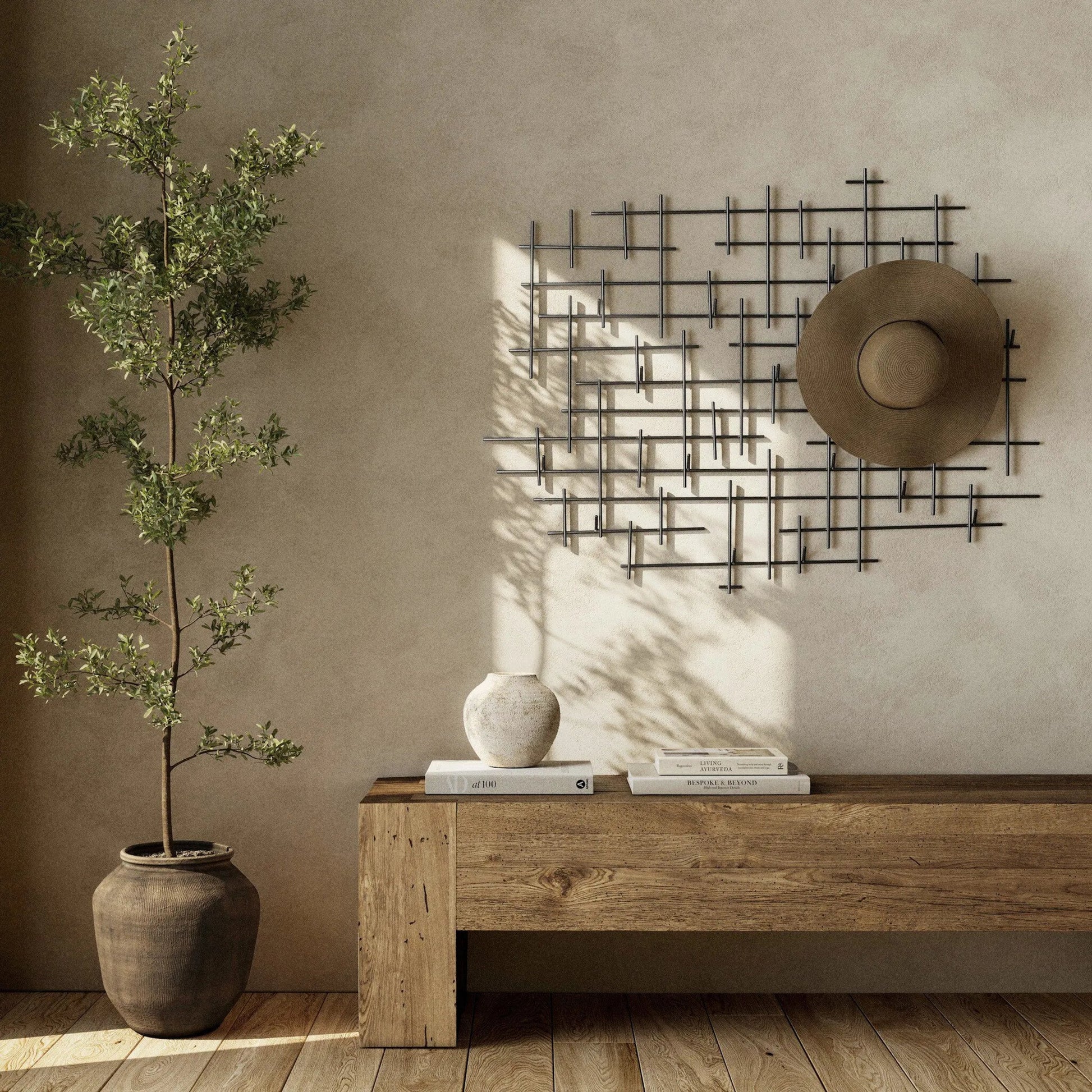 Crossin Coat Rack by Four Hands in iron matte black and iron matte black. Made from iron in a modern style.