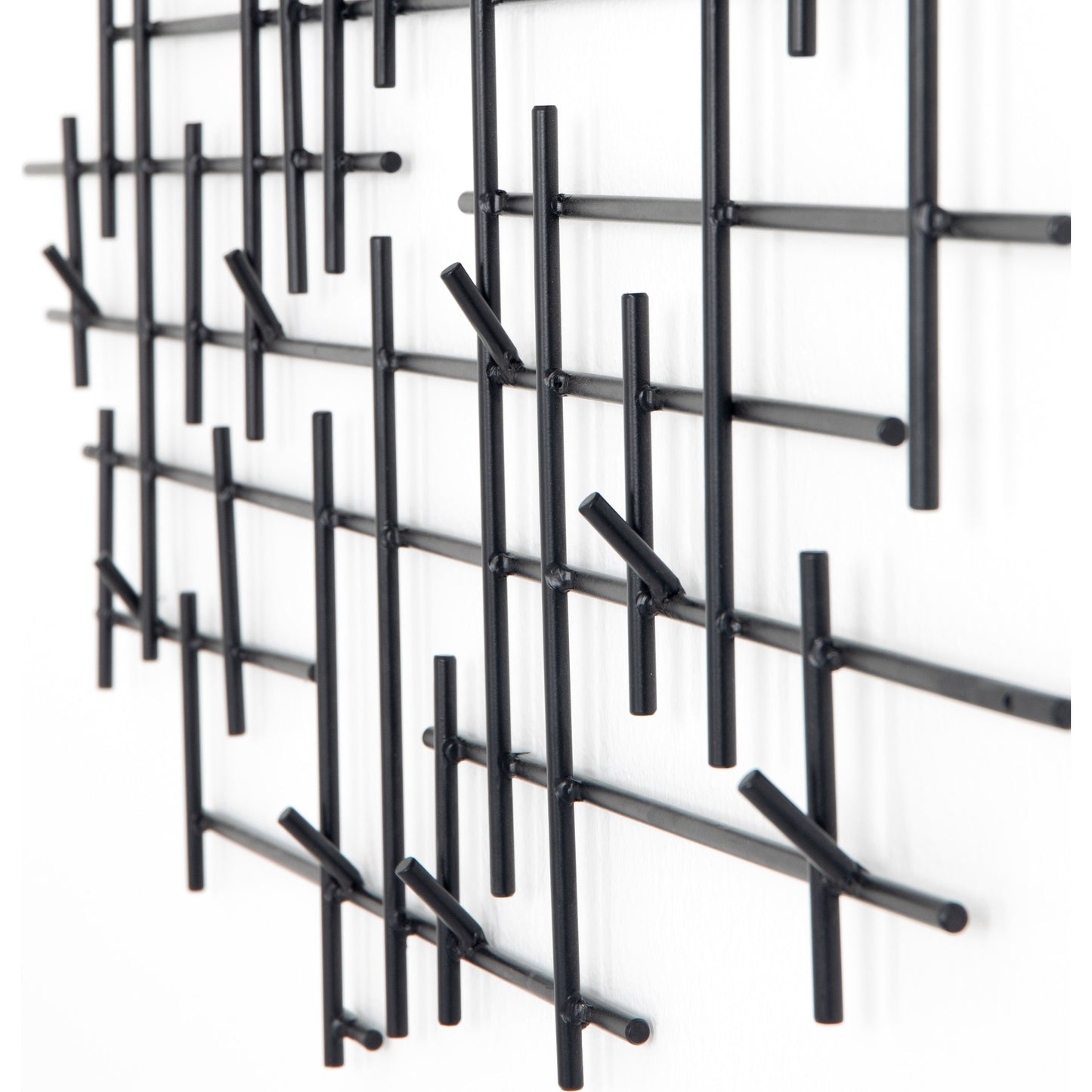 005 SI-1714931 | Closeup | Crossin Coat Rack by Four Hands in iron matte black and iron matte black. Made from iron in a modern style.