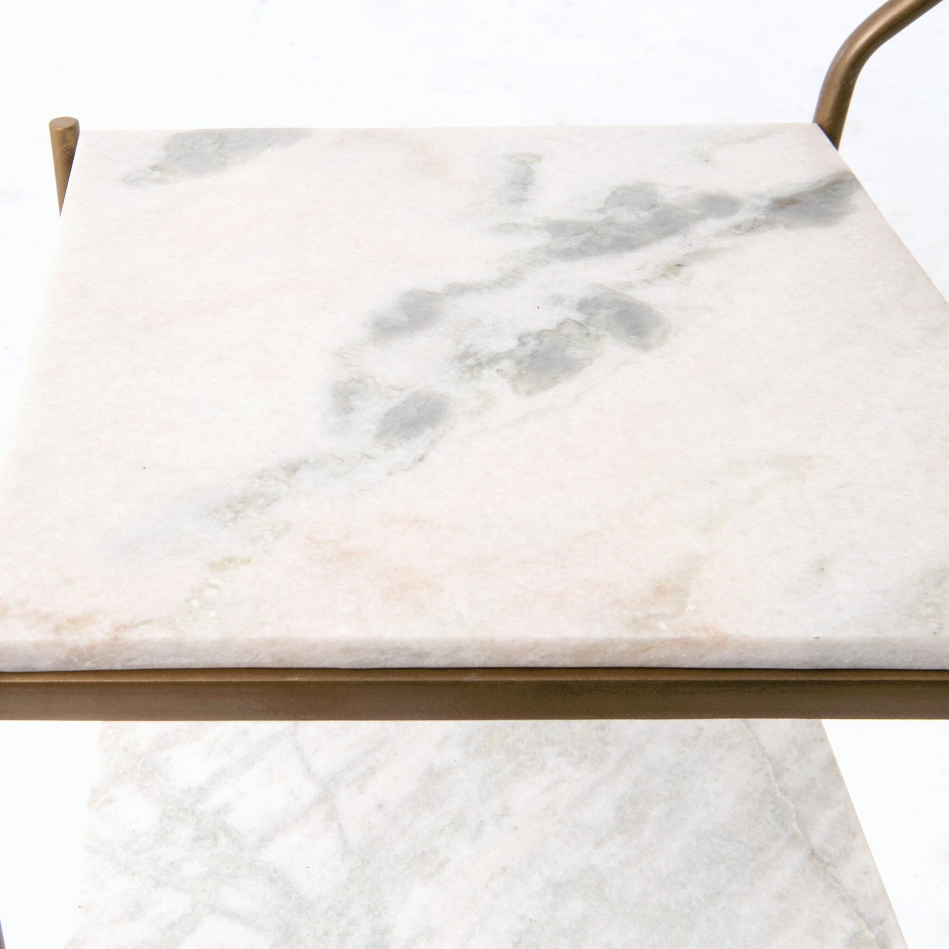 Felix Bar Cart by Four Hands. Made from iron, solid marble in a transitional style.