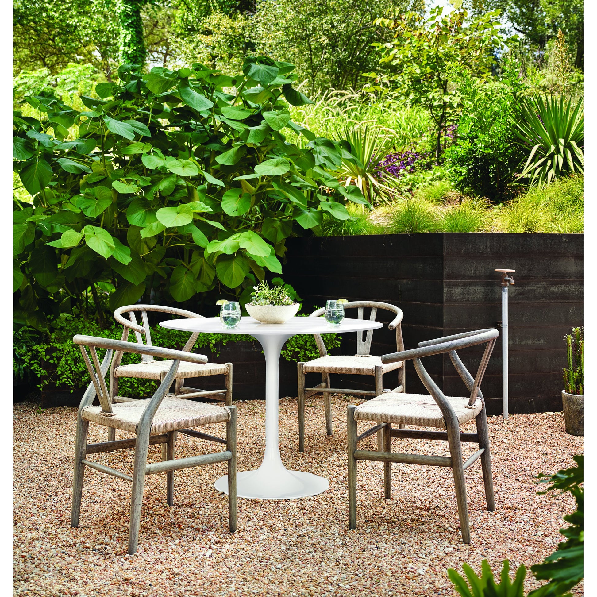Simone Bistro Table by Four Hands. Made from aluminum in a modern style.