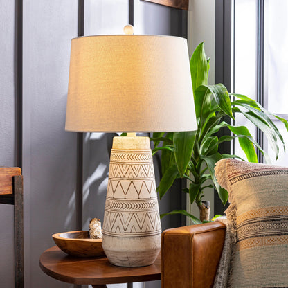 Imelde - 29762 by Livabliss in tan, cream and paintedpainted. Made from linen, polyester, metal in a eclectic & global style.