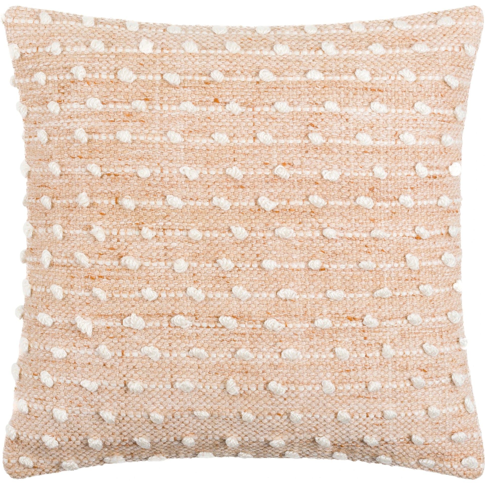 Imani Indoor/Outdoor Pillow by Surya in beige, ivory, cream. Made from front: 100% polyester, back: 100% polyester in a modern style.