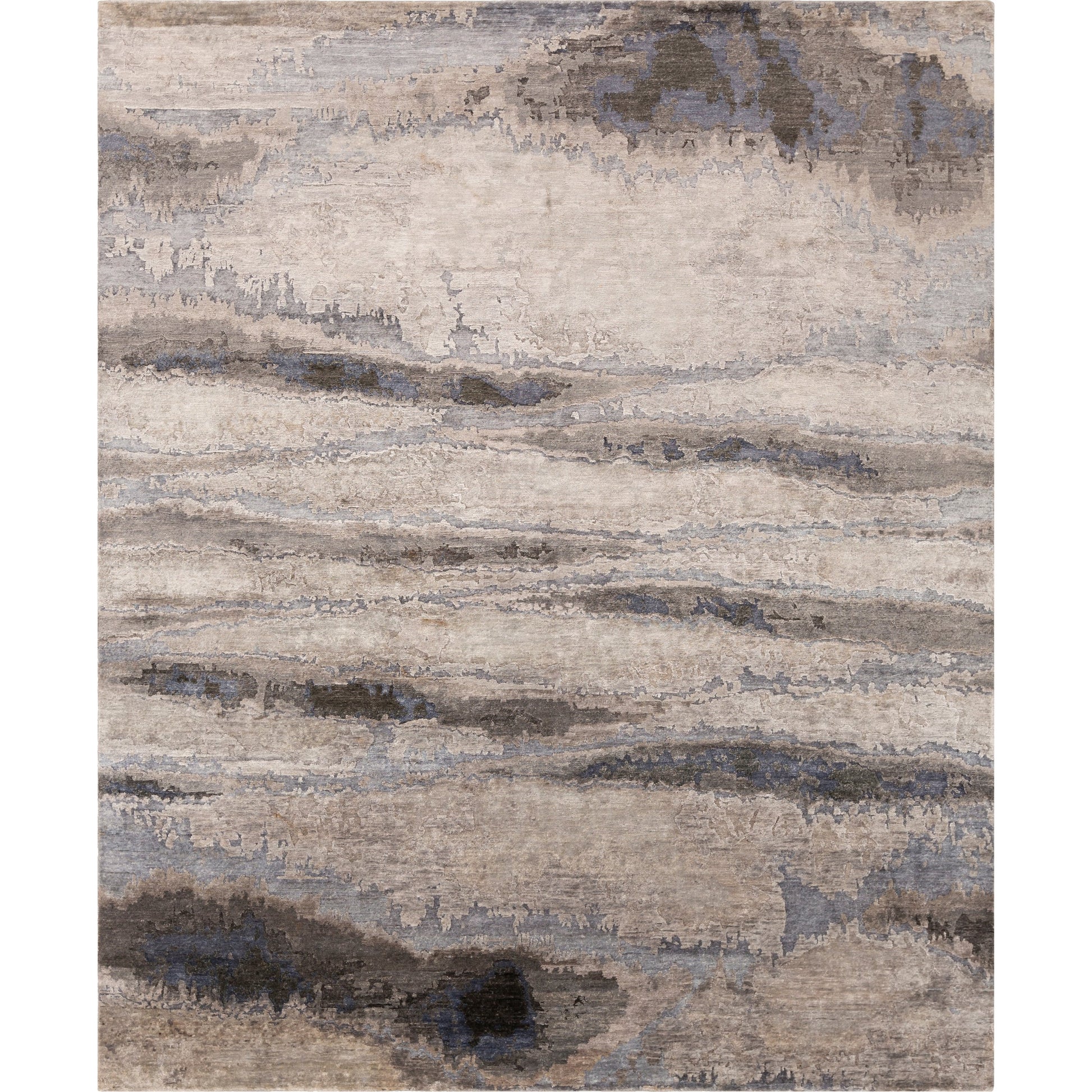 Imola Rug - 23601 by Surya in denim, charcoal, dark brown, medium gray, light gray. Made from 100% viscose in a unique style.