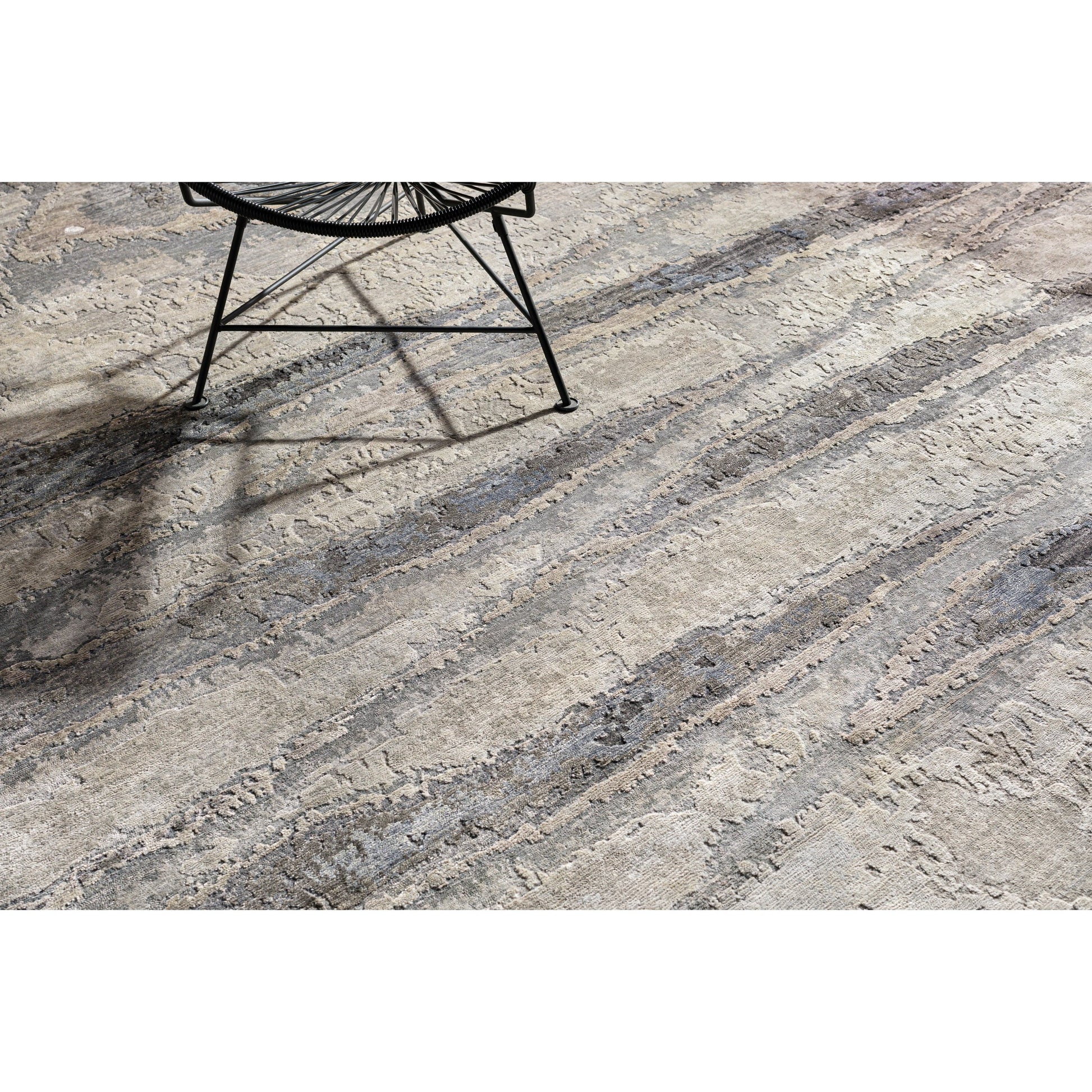 Imola Rug - 23601 by Surya in denim, charcoal, dark brown, medium gray, light gray. Made from 100% viscose in a unique style.