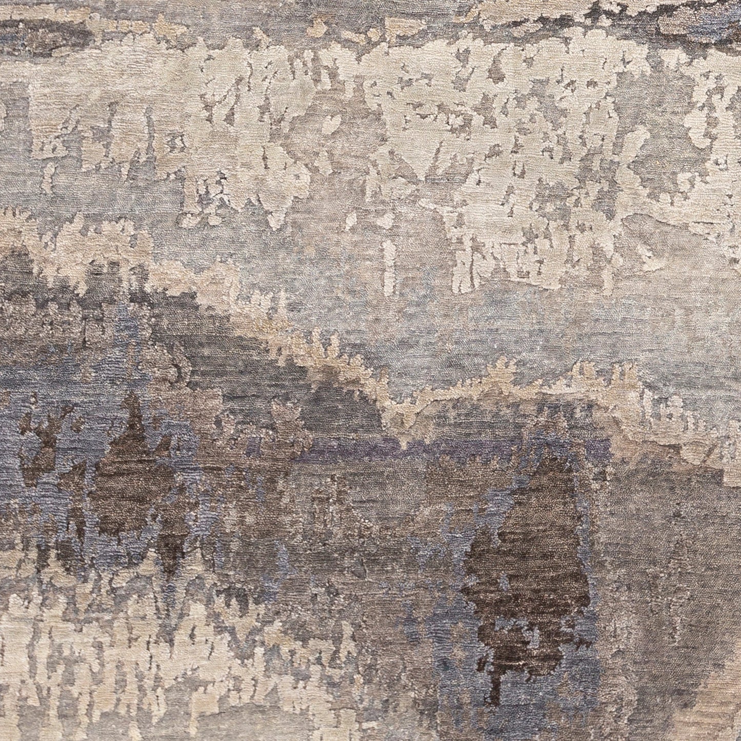 006 SI-1882766,SI-1882767,SI-1882768,SI-1882769 | Closeup | Imola Rug - 23601 by Surya in denim, charcoal, dark brown, medium gray, light gray. Made from 100% viscose in a unique style.