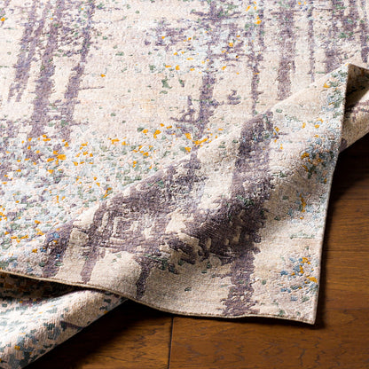 Imola Rug - 25143 by Surya in black, light gray, light beige, light sage, mustard. Made from 80% viscose, 20% wool in a unique style.