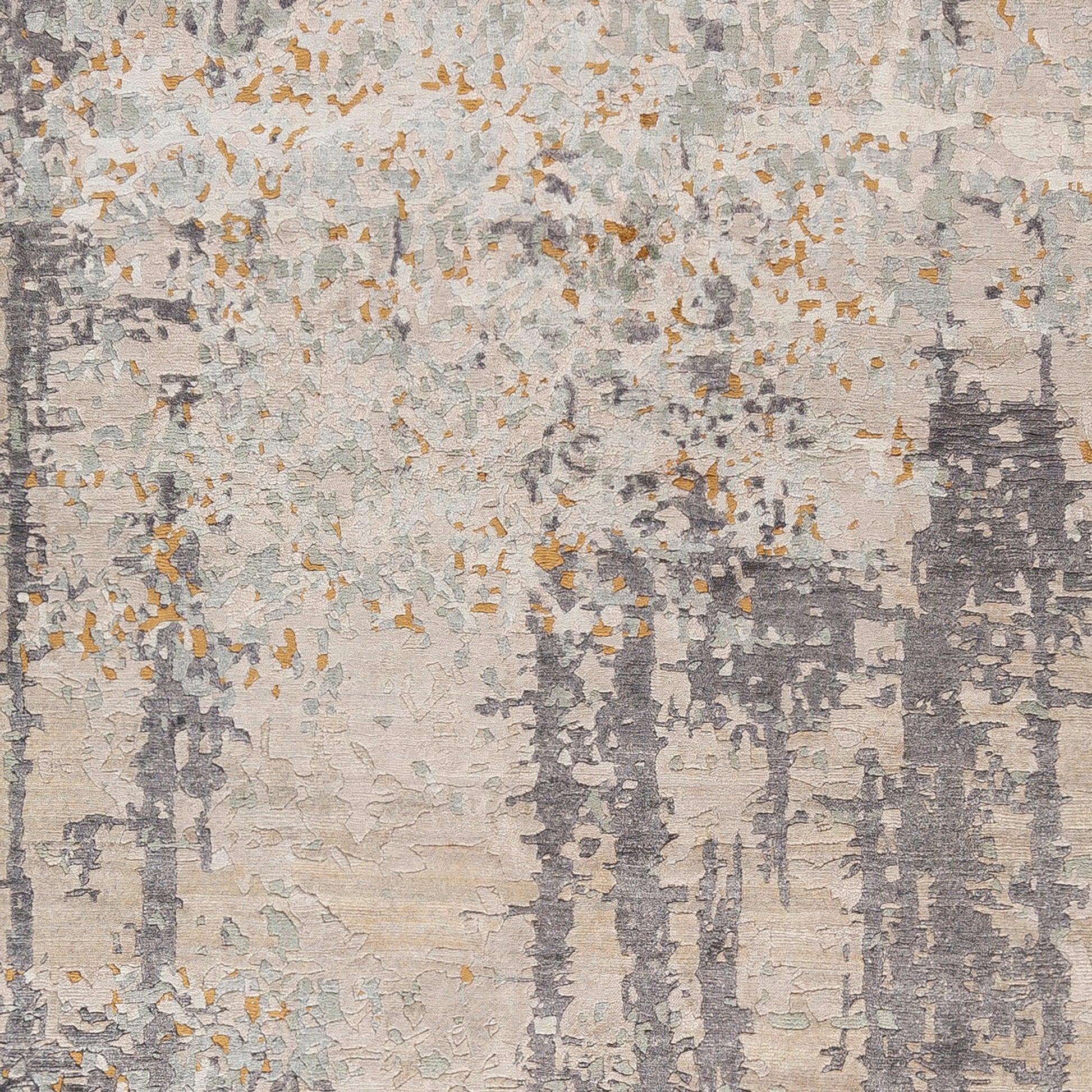 Imola Rug - 25143 by Surya in black, light gray, light beige, light sage, mustard. Made from 80% viscose, 20% wool in a unique style.