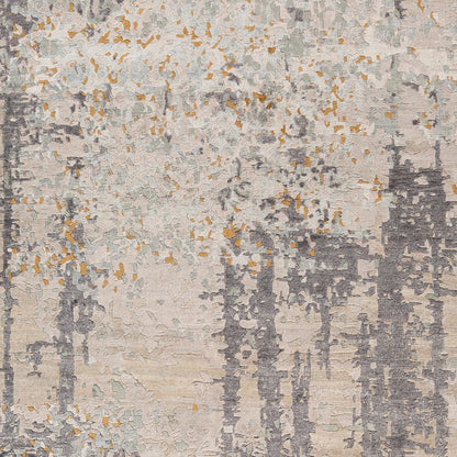 Imola Rug - 25143 by Surya in black, light gray, light beige, light sage, mustard. Made from 80% viscose, 20% wool in a unique style.