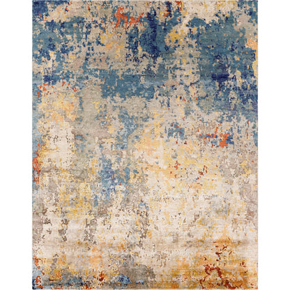 Imola Rug - 26914 by Surya in navy, blue, rust, mustard, dusty coral, dusty sage. Made from unique in a unique style.