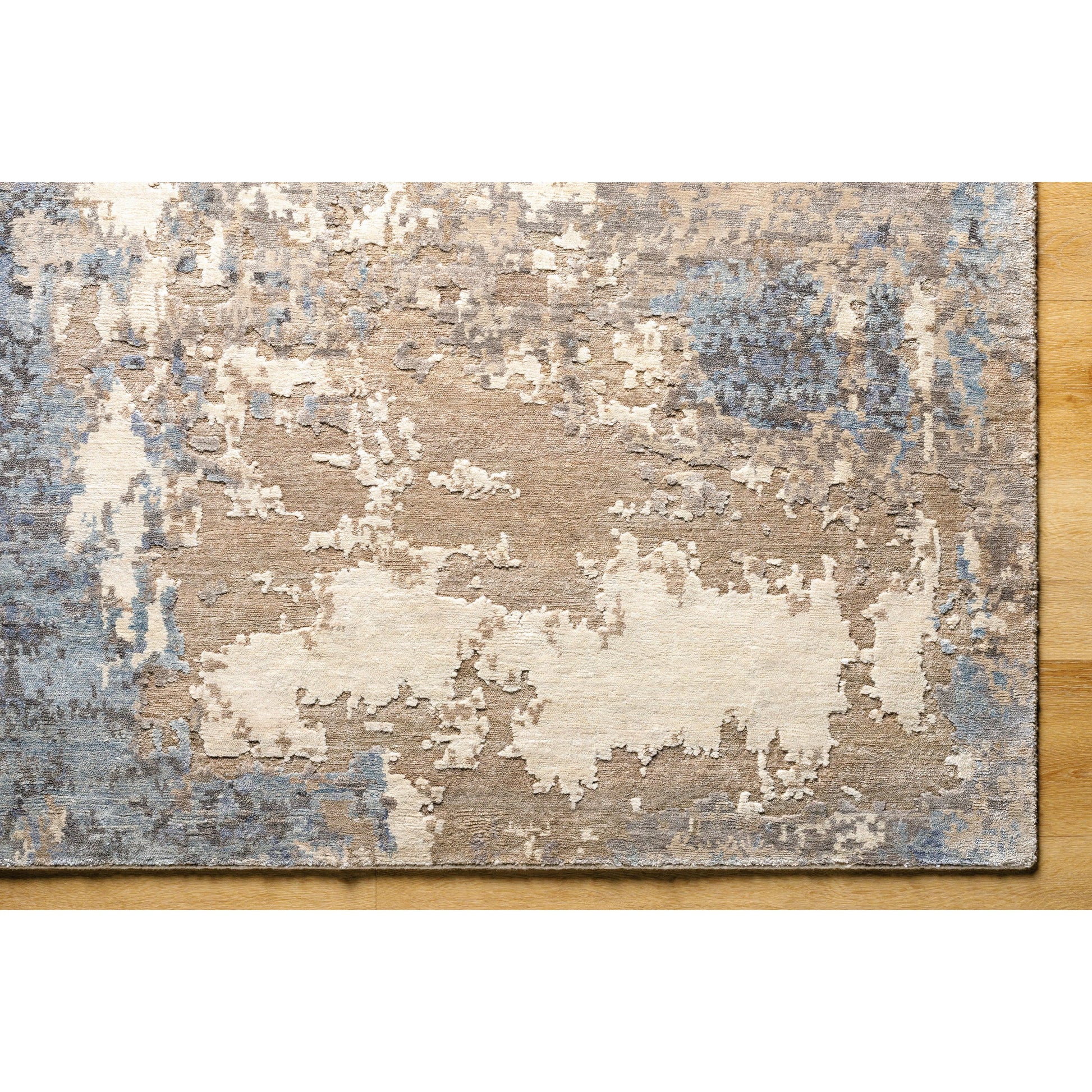 Imola Rug - 488397 by Surya in ash, metallic - silver, light silver, khaki, sage. Made from viscose in a unique style.