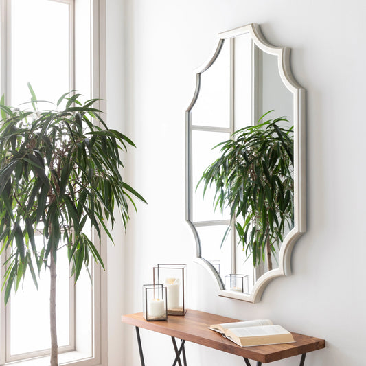 Imanol - 25270 by Surya in metallic silver and hand painted. Made from frame: metal, frame (substrate): manufactured wood in a modern style.