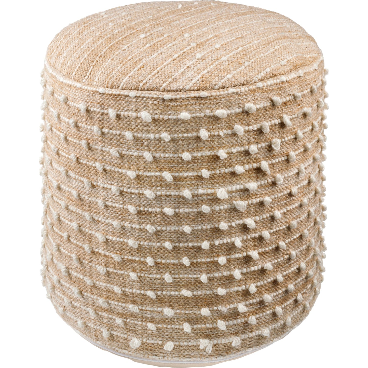 001 SI-2050616 | Primary Silo | Imani Indoor/Outdoor Throw by Surya in khaki. Made from top: 100% recycled pet yarn, bottom: 100% polyester, fill: 100% polybeads in a cottage & farmhouse style.