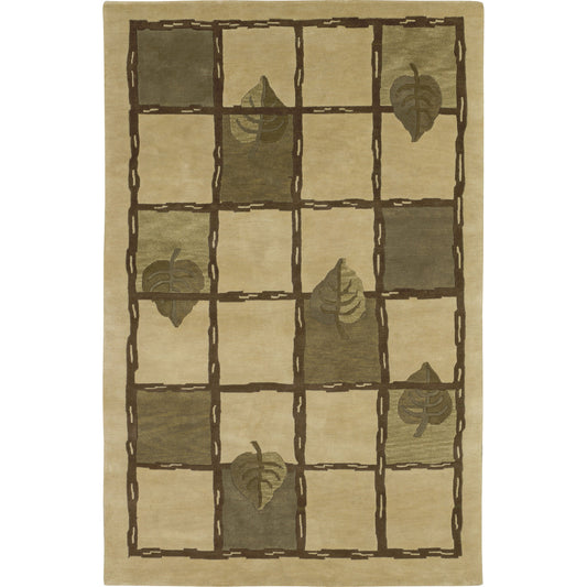 Mugal Rug - 7455 by Surya in olive, beige. Made from 100% semi-worsted new zealand wool in a unique style.