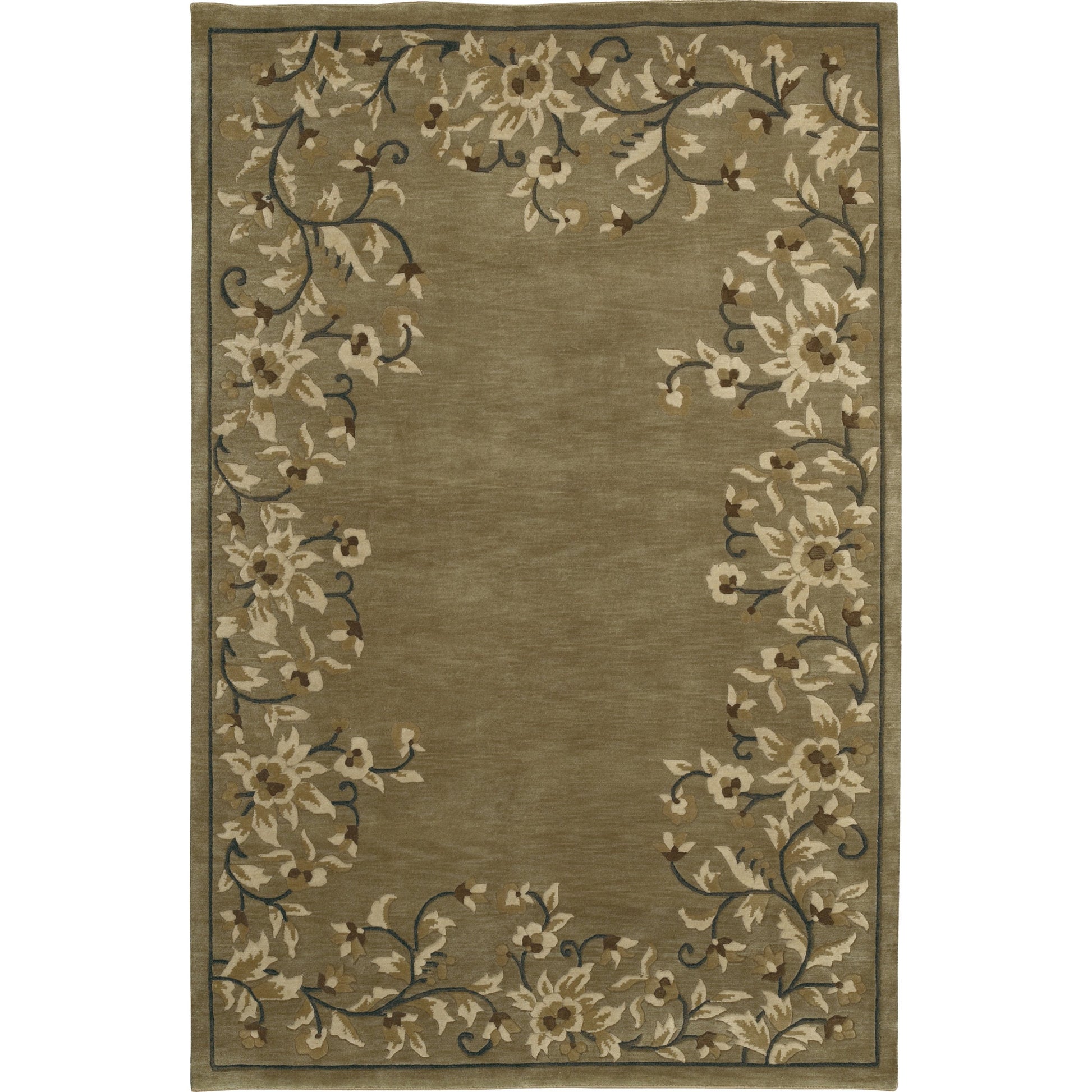 Mugal IN-1082 Rug by Surya in brown. Made from 100% semi-worsted new zealand wool in a unique style.