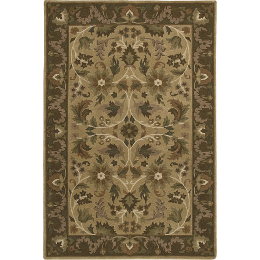 Mugal Rug - 7460 by Surya in light brown. Made from 100% semi-worsted new zealand wool in a unique style.