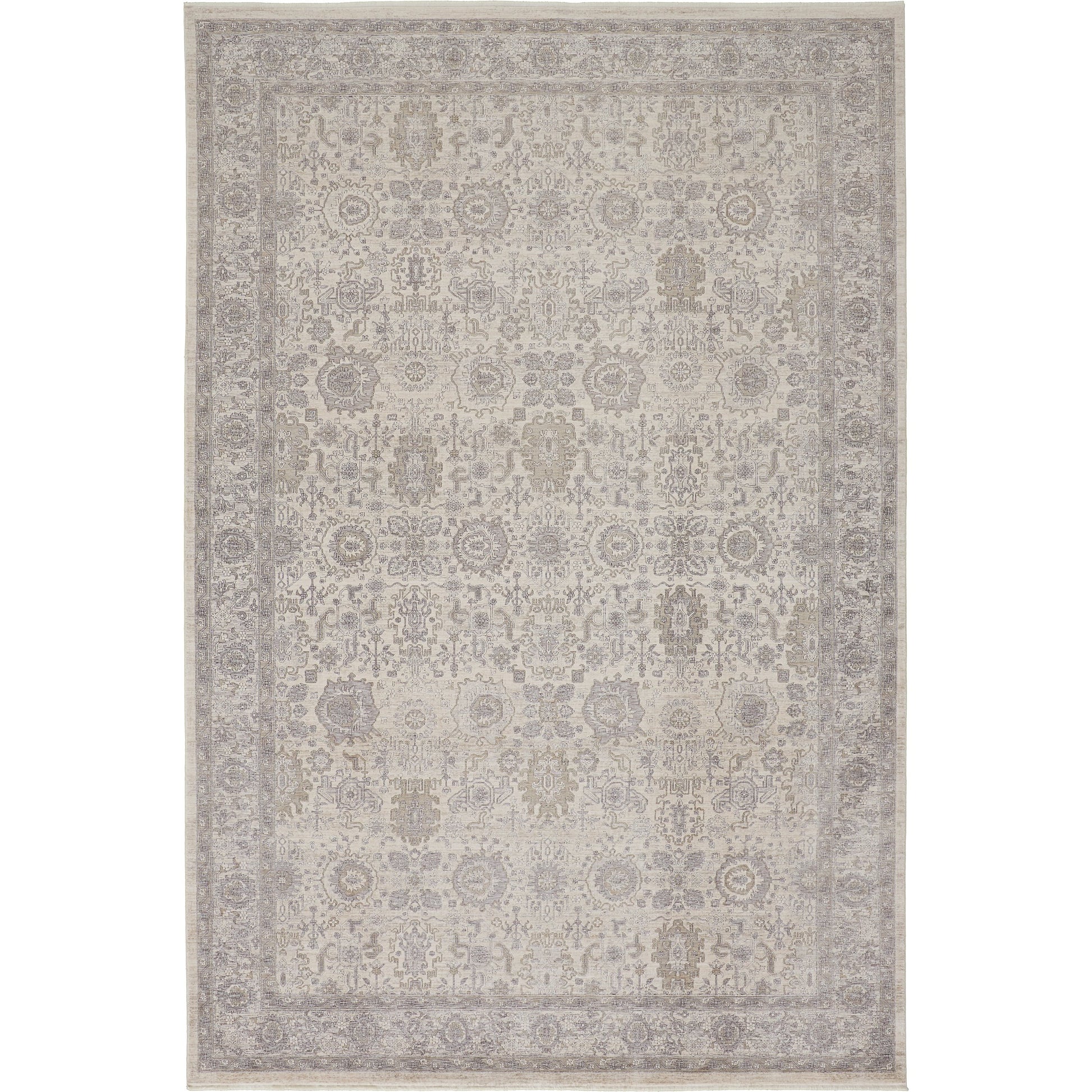Marquette Transitional Oriental Rug - 3776F by Feizy in gray, silver, ivory. Made from polyester, acrylic in a unique style.