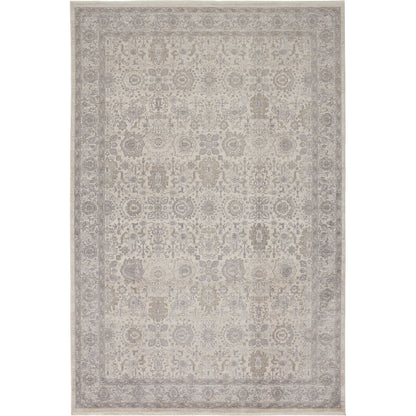 Marquette Transitional Oriental Rug - 3776F by Feizy in gray, silver, ivory. Made from polyester, acrylic in a unique style.