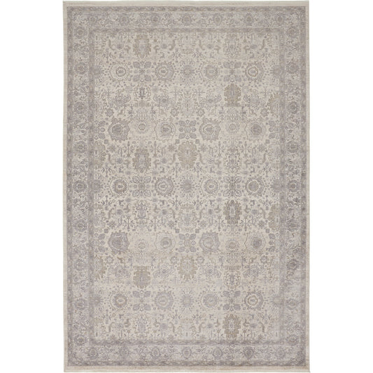 Marquette Transitional Oriental Rug - 3776F by Feizy in gray, silver, ivory. Made from polyester, acrylic in a unique style.