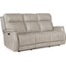 Rhea Zero Gravity Power Recline Sofa by Hooker Furniture in sahara ash. Made from leather in a traditional style.