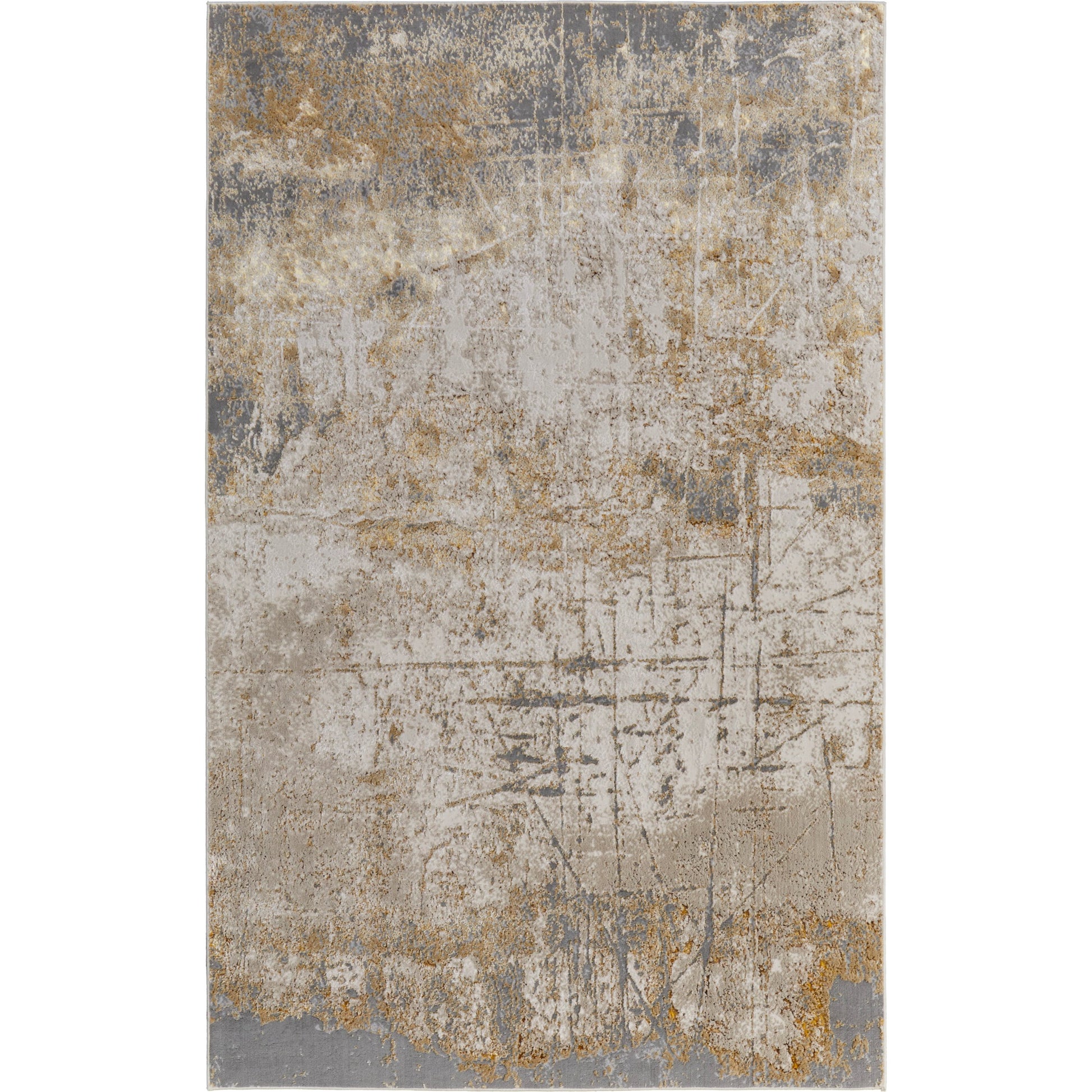 Aura Rug - 39LNF by Feizy in ivory, brown, gray. Made from polyester, polypropylene in a unique style.