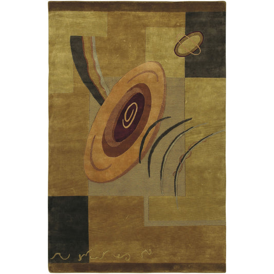 Mugal Rug - 7480 by Surya in mustard, green. Made from 100% semi-worsted new zealand wool in a unique style.