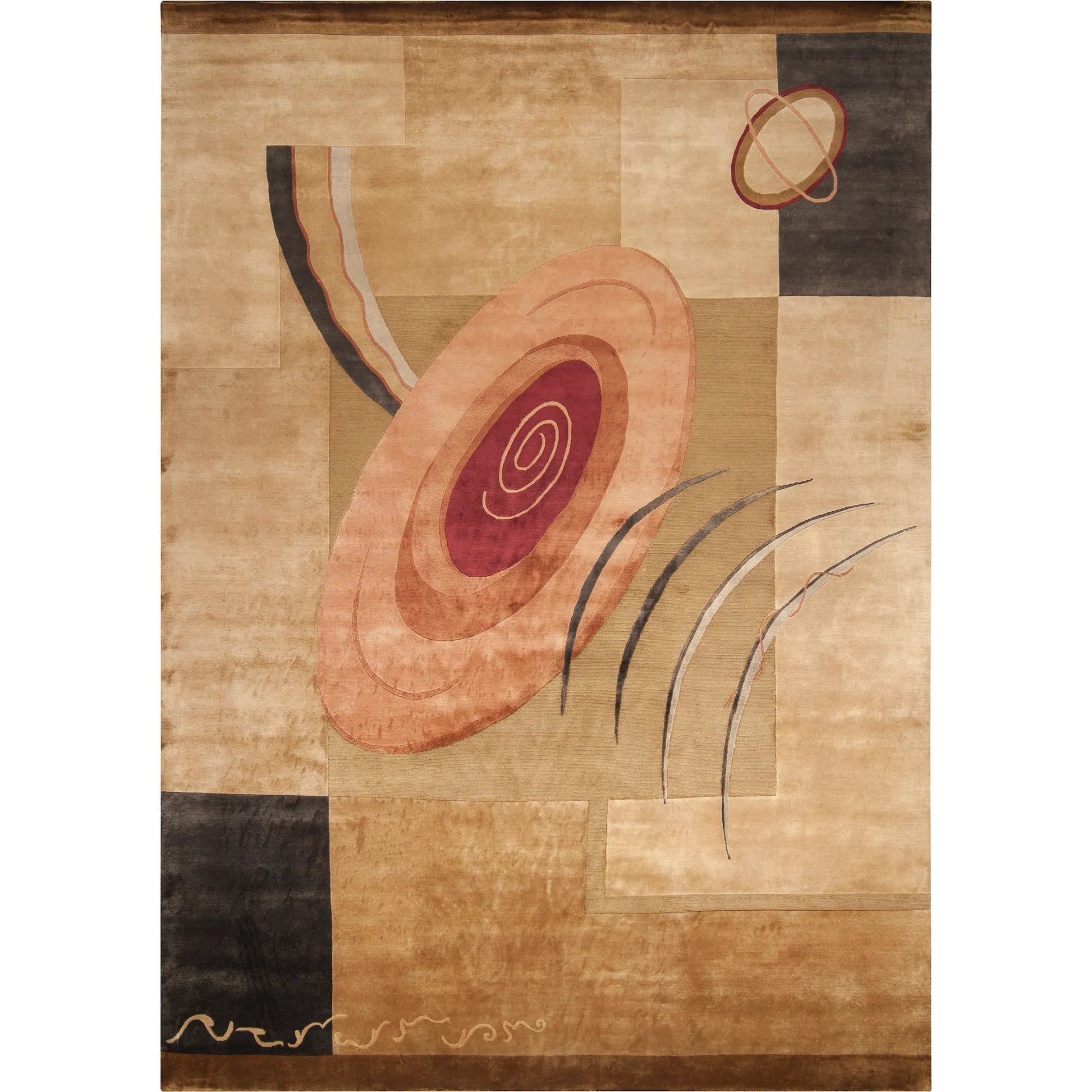 Mugal IN-8038 Rug by Surya in tan, brown. Made from 100% semi-worsted new zealand wool in a unique style.