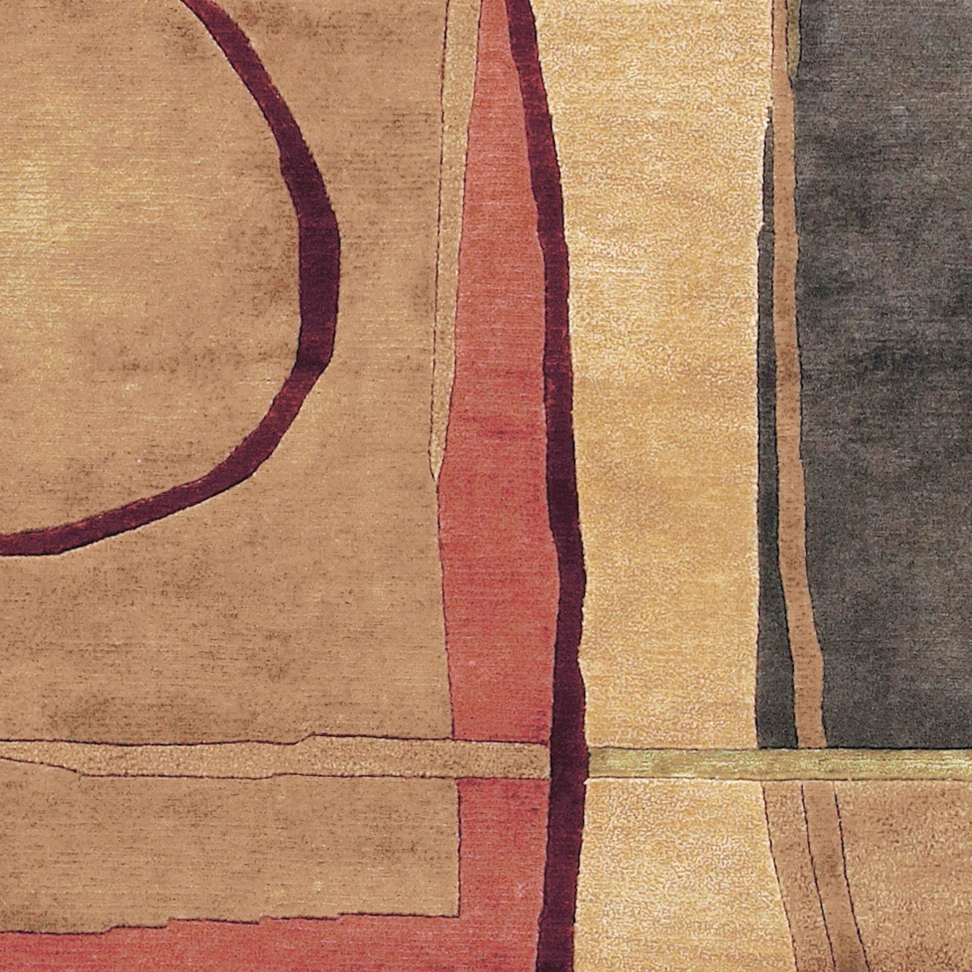 Mugal Rug - 7481 by Surya in olive, burgandy, dark brown, mustard, black, medium brown. Made from 100% semi-worsted new zealand wool in a unique style.