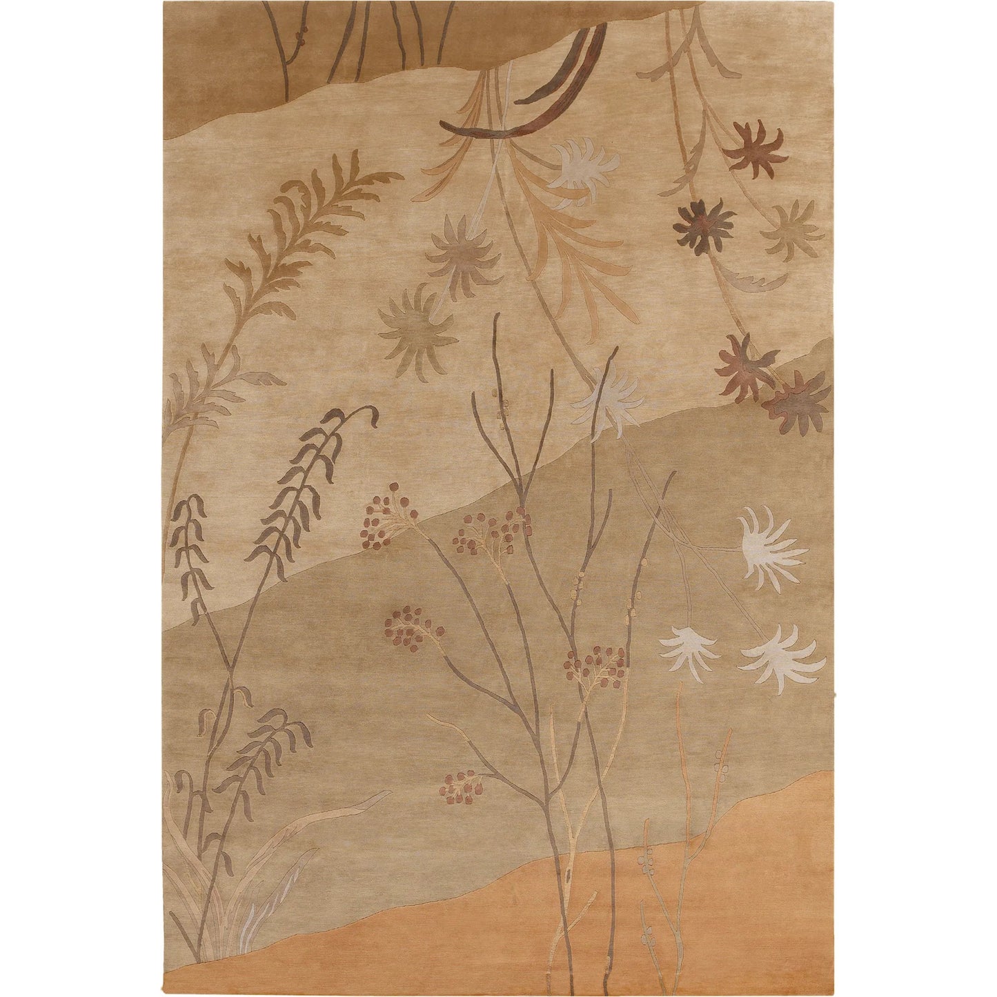 001 5464-3259,5464-3260 | Primary Silo | Mugal Rug - 7484 by Surya in mustard, brown, dark brown. Made from 100% semi-worsted new zealand wool in a unique style.