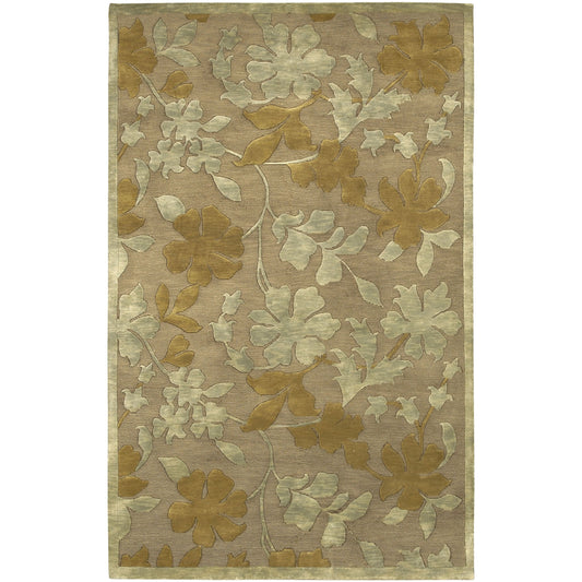 Mugal Rug - 1085 by Surya in light brown. Made from 100% semi-worsted new zealand wool in a unique style.