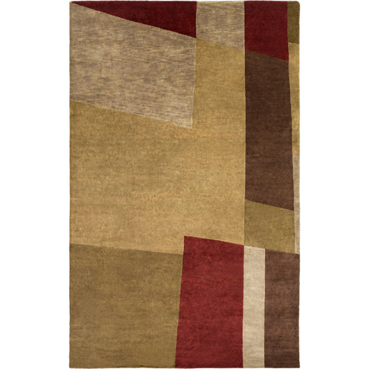 Mugal Rug - 7501 by Surya in olive green multi. Made from 100% semi-worsted new zealand wool in a unique style.