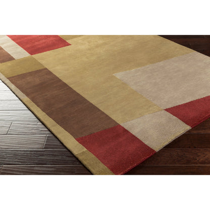 Mugal IN-8101 Rug by Surya in beige, brown. Made from 100% semi-worsted new zealand wool in a unique style.