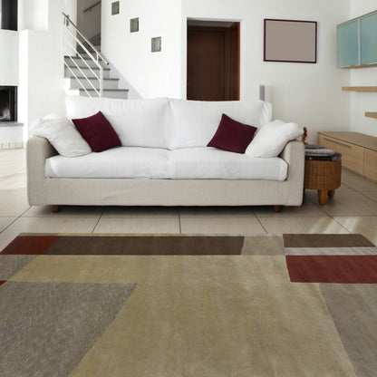 Mugal IN-8101 Rug by Surya in beige, brown. Made from 100% semi-worsted new zealand wool in a unique style.