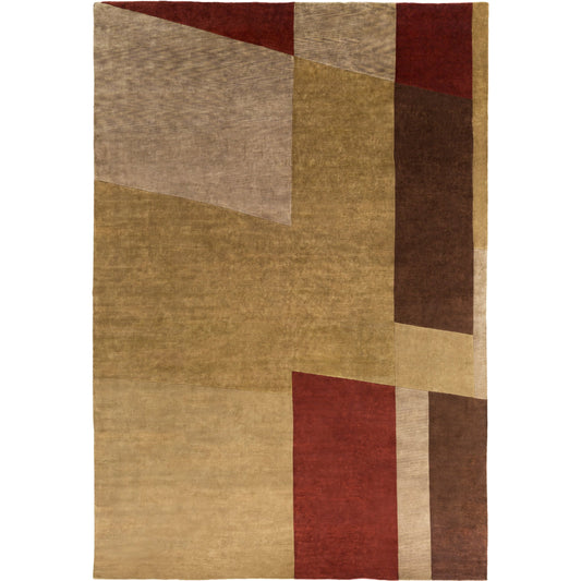 Mugal Rug - 7501 by Surya in olive green multi. Made from 100% semi-worsted new zealand wool in a unique style.