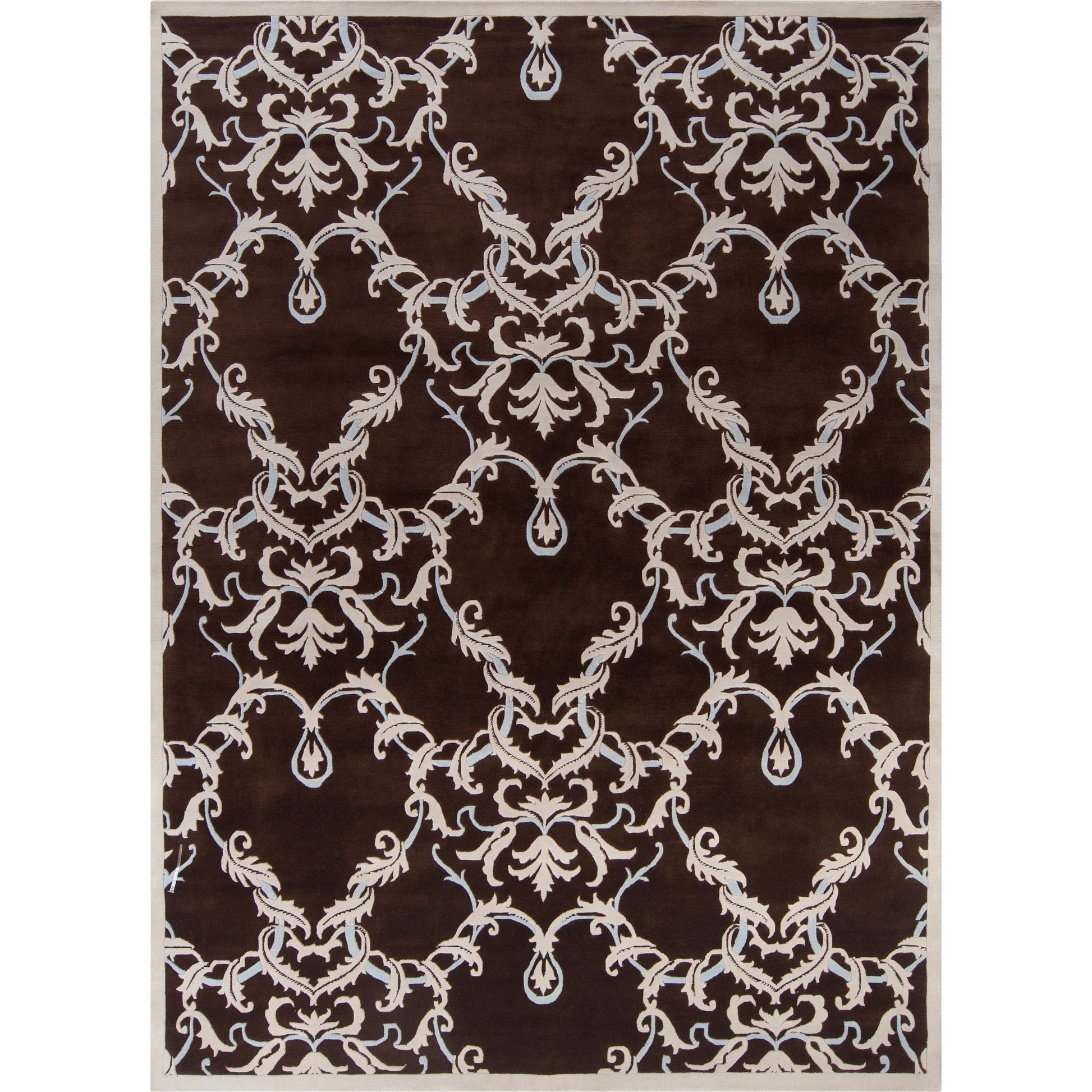 Mugal Rug - 7511 by Surya in dark reddish-brown. Made from 100% semi-worsted new zealand wool in a unique style.