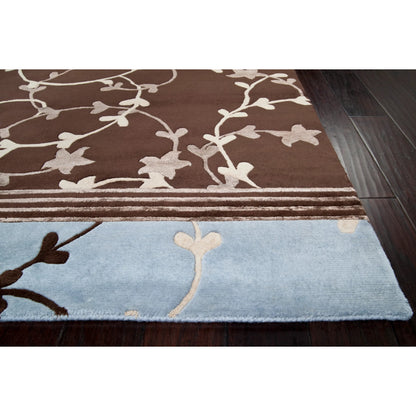 Mugal IN-8219 Rug by Surya in light blue, brown. Made from 100% semi-worsted new zealand wool in a unique style.