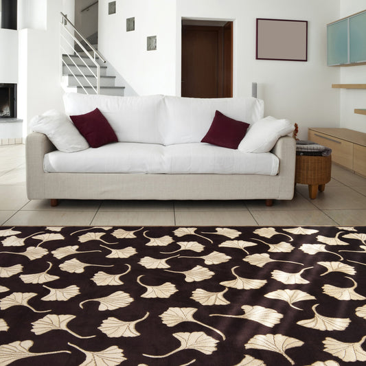 Mugal Rug - 7555 by Surya in chocolate. Made from 100% semi-worsted new zealand wool in a unique style.