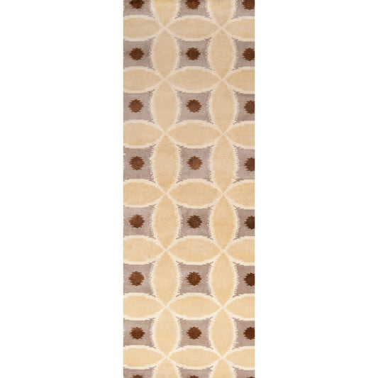 Mugal Rug - 1489 by Surya in ivory, brown, mustard, dark brown. Made from 100% semi-worsted new zealand wool in a unique style.
