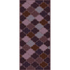 Rust, Plum, Dark Plum, Mauve / 2'6" x 10'