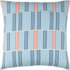 Sky Blue, Dark Blue, White, Bright Orange / Down Feather / 18" x 18"
